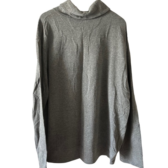 Polo Ralph Lauren Shawl Collar Button Neck Long Sleeve Pullover Shirt Gray XL - Picture 2 of 8